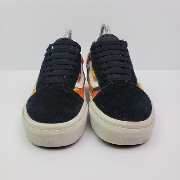 Vans Old Skool Pop Camo Womens Size 6.5 Mens Sz 5 Black Orange Low Skate Sneaker - Picture 5 of 9